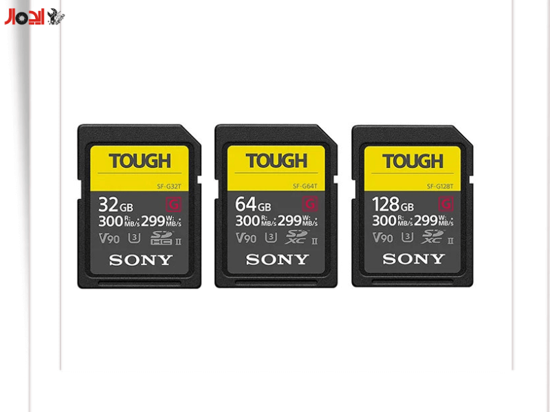 تصویر انواع کارت حافظه سونی